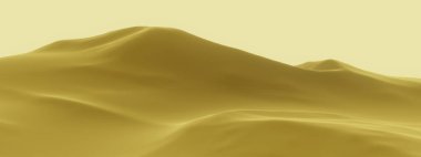 Üç boyutlu çöl topografyası. Kum tepeciği.