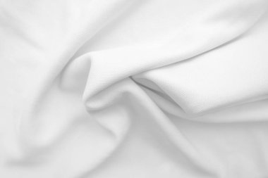 Dalgalı Kumaş. Beyaz kumaş arkaplanı