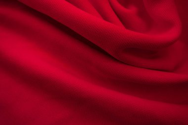 Dalgalı Kumaş. Kırmızı kumaş arkaplanı