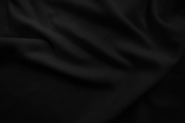 Siyah kumaş kara zemin. Karanlık dalgalı efsanevi.