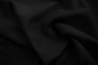 Siyah kumaş kara zemin. Karanlık dalgalı efsanevi.