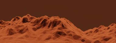 Alçak polimer kaya dağı. Şebeke arazisi. Tel çerçeve dağı.