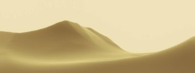 3 boyutlu çöl topografyası. Kum tepeciği.