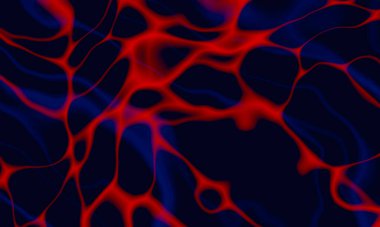 Soyut kırmızı ve mavi dalga arkaplanı