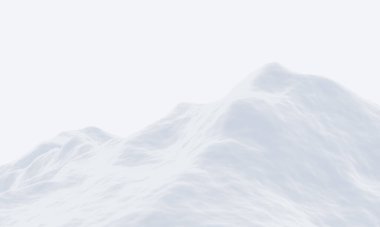 Beyaz kar dağı. Beyaz arazi.