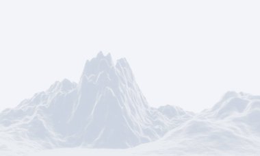 Beyaz kar dağı. Beyaz arazi.