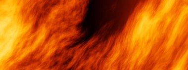 Soyut alev. Resmedilmiş arkaplanı ateşle