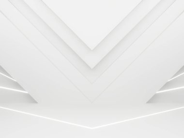 Neon ışıklı beyaz oda arkaplanı.