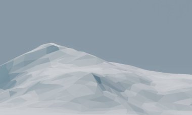 düşük çokgen kar dağı. Buz sahası