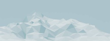 düşük çokgen kar dağı. Buz sahası