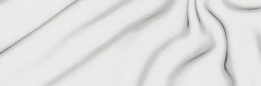 Beyaz soyut dalga arkaplanı. Dalgalı kumaş.