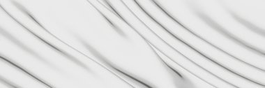 Beyaz soyut dalga arkaplanı. Dalgalı kumaş.