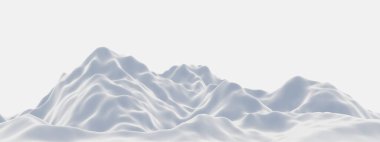 Kış karlı dağı. Beyaz arazi