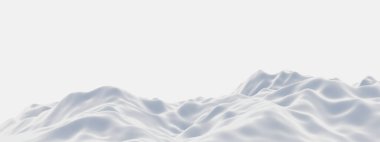 Kış karlı dağı. Beyaz arazi