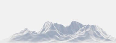 Kış karlı dağı. Beyaz arazi