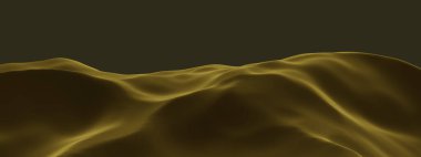 Karanlık çöl manzarası. Kahverengi arazi.