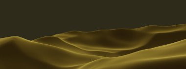 Karanlık çöl manzarası. Kahverengi arazi.