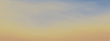 Akşam gökyüzü. Mavi gökyüzü ve altın bulutlar