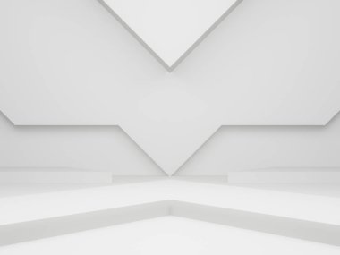 Üç boyutlu beyaz geometrik arkaplan. beyaz arkaplan