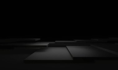 3B Siyah Geometrik ürün arkaplanı