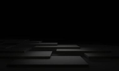 3B Siyah Geometrik ürün arkaplanı