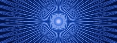 Soyut konsantre mavi neon çizgileri arkaplanı