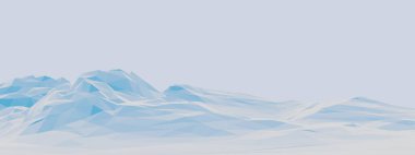 Alçak polimer kar dağı. Karlı tepe