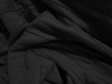Siyah dalgalı kumaş. Kumaş arkaplanı