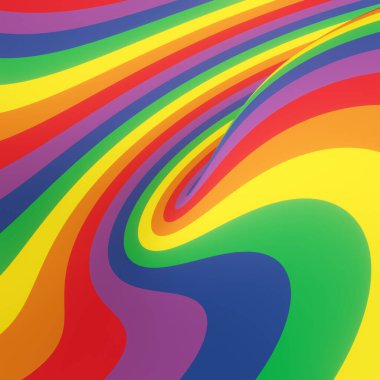 Soyut dalgalı gökkuşağı renk arkaplanı