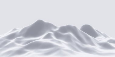 Beyaz karlı dağ. Kar arazisi.