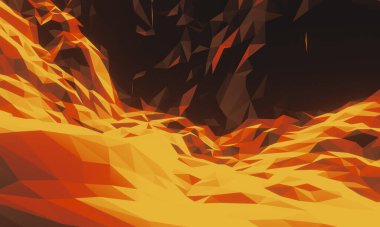 Soyut düşük polyester volkanik lav arkaplanı