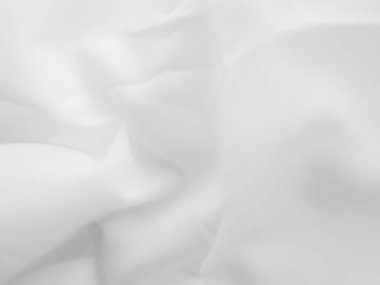 Beyaz dalgalı kumaş dokusu. Kırışık kumaş arkaplan