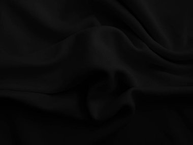 Siyah kumaş kara zemin. Karanlık dalgalı efsanevi