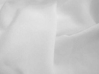 Beyaz dalgalı kumaş dokusu. Kırışık kumaş arkaplan