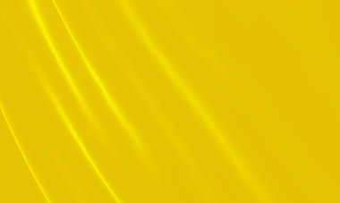 Üç boyutlu soyut sarı dalga arkaplanı. Dalgalı kumaş