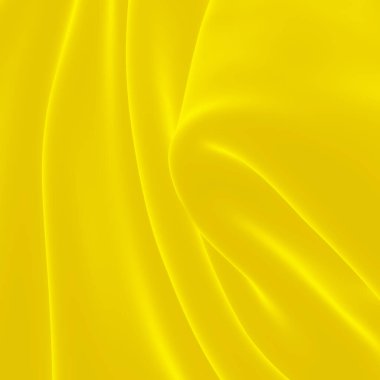 Üç boyutlu soyut sarı dalga arkaplanı. Dalgalı kumaş