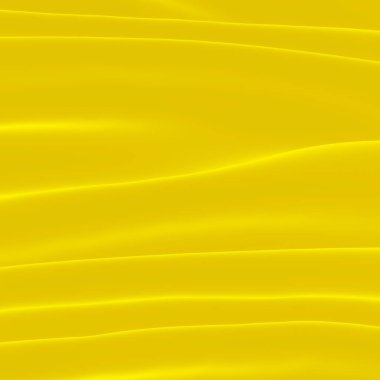 Üç boyutlu soyut sarı dalga arkaplanı. Dalgalı kumaş