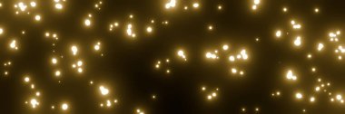 Soyut altın parıltılı ışık efekti arka planı. Parlak parçacıklar