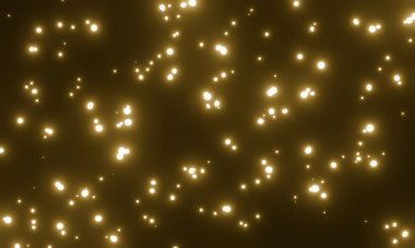 Soyut altın parıltılı ışık efekti arka planı. Parlak parçacıklar