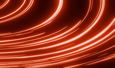 Soyut kırmızı neon çizgileri