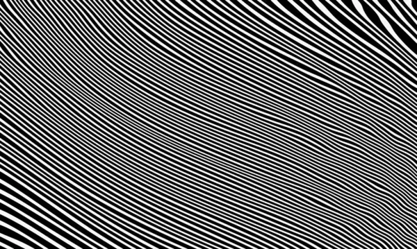 Soyut dalgalı siyah beyaz çizgiler
