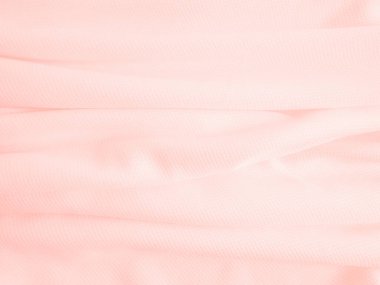 Pembe buruşuk kumaş arka plan. Dalgalı kumaş dokusu