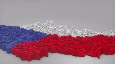 Çek Cumhuriyeti ülke açılışı 3d çubuklarla başlatılarak haber, siyasi olaylar, spor tanıtımları ve sunumlar için yararlı olan Dalgalanan Bayrak Tasarımı ile harita oluşturuldu.