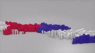 Waving Flag Design ile haritayı oluşturan 3d çubuklu Küba ülke açılımı haberler, siyasi olaylar, spor tanıtımları ve sunumlar için kullanışlı.