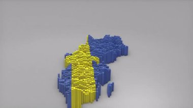 İsveç ülke açılışı 3d çubuklarıyla haritayı oluşturan Waving Flag Design haber, siyasi olaylar, spor tanıtımları ve sunumlar için kullanışlı.