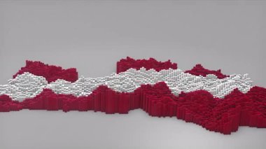 Letonya ülke açıcı girişi 3d çubuklarıyla haritayı oluşturan Waving Flag Design haber, siyasi olaylar, spor tanıtımları ve sunumlar için kullanışlı.