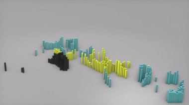 Bahamalar ülke açılışı 3d çubuklarıyla haritayı oluşturan haberler, siyasi olaylar, spor tanıtımları ve sunumlar için kullanışlı Waving Flag Design.