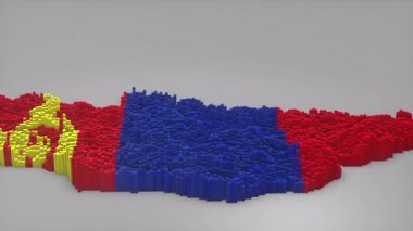 Moğolistan ülke girişi 3d çubuklarıyla haritayı oluşturan Waving Flag Design haber, siyasi olaylar, spor tanıtımları ve sunumlar için kullanışlı.