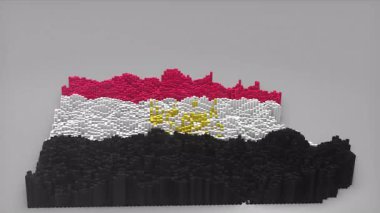 Mısır ülke açılışı 3d çubuklarıyla haritayı oluşturan Waving Flag Design haber, politik olaylar, spor tanıtımları ve sunumlar için kullanışlı.