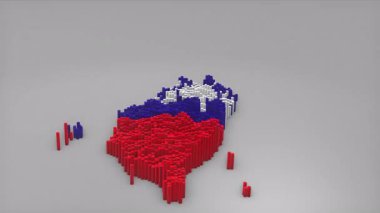 Tayvan ülke açılışı 3d çubuklarıyla haritayı oluşturan haber, politik olaylar, spor tanıtımları ve sunumlar için kullanışlı Waving Flag Design.